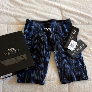 Mens TYR Venzo Steel Blue Battle Born Genesis Jammer Tech Suit